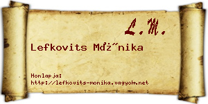 Lefkovits Mónika névjegykártya