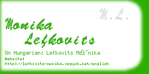 monika lefkovits business card